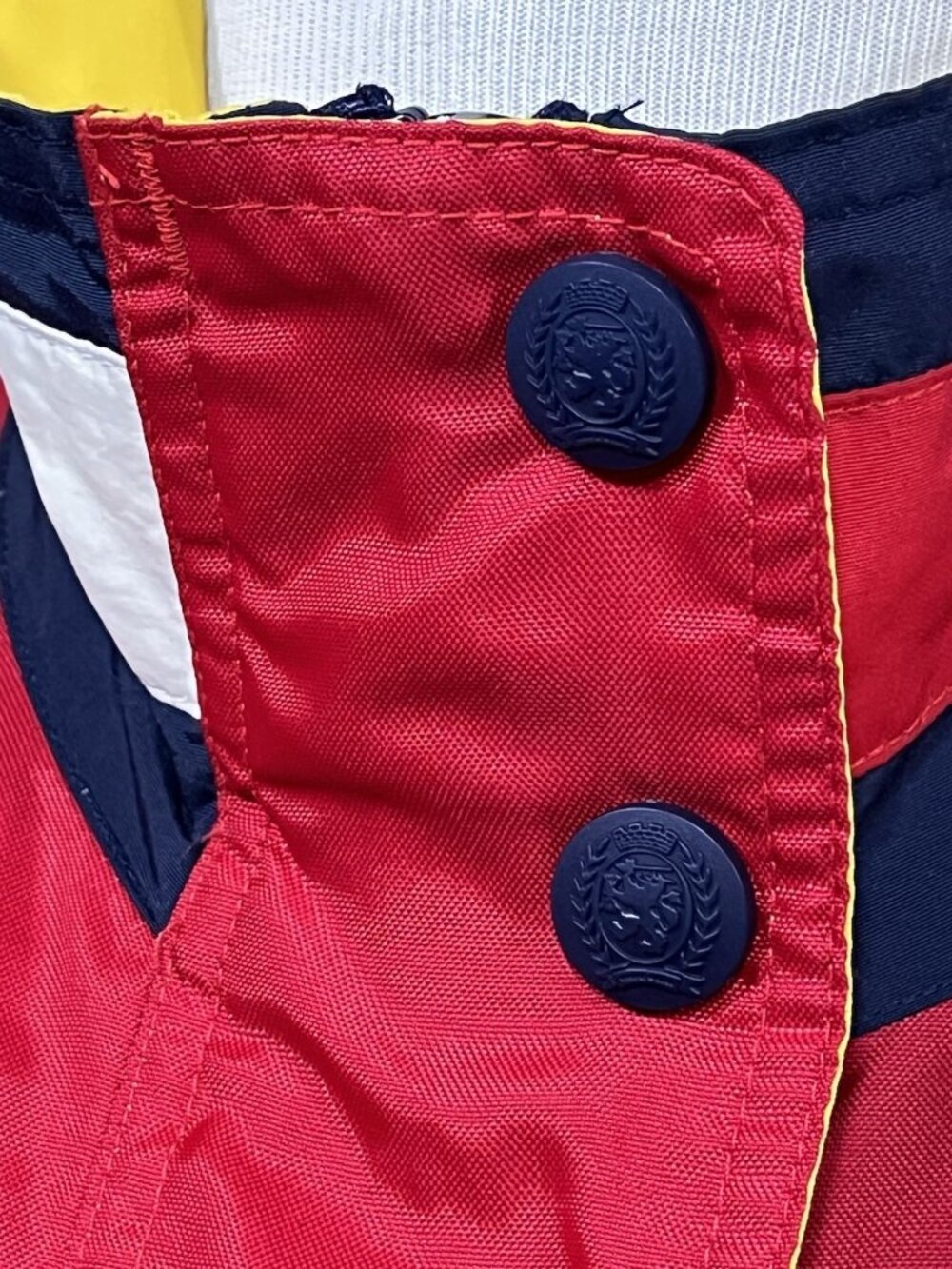 Vintage Tommy Hilfiger Red Jacket Womens Small Colorblock Lined 90s - Picture 3 of 13